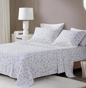 Beautyrest 086569391711 4 Piece Oversized Cotton Flannel Deep Pocket Sheet Set Queen King Bed