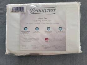 Beautyrest 497726183111 New Beauty Rest Nova Cool Cooling Bed Sheets Set King Retired White