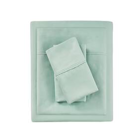 82326923 Beautyrest King 1000 Thread Count Cotton Blend Cooling 4pc Sheet Set Seafoam