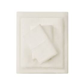 82327000 Beautyrest Queen Solid Oversized Cotton Flannel 4pc Sheet Set Ivory -