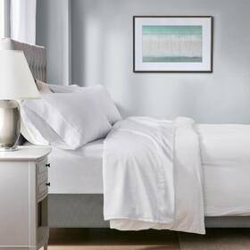 Br20-1882 Beautyrest 1000 Thread Count Heiq 4-piece White Cotton Blend Solid California