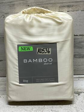 Ieh-4pc-bam-k-iv Becky Cameron Luxury Bamboo King Bed Sheet Set 4pc Antimicrobial Ivory New