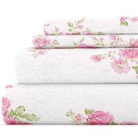 Ieh-4pc-frb-king-pink Becky Cameron Sheet Set 82-thread Count King-size Soft Deep Pocket Pink 4-piece Ieh-4pc-frb-king-pink Becky Cameron Sheet Set 82-thread Count King-size Soft Deep Pocket Pink 4-piece