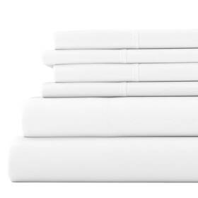 Ieh-6pc-ck-wh Becky Cameron 6-piece White Solid Microfiber California King Sheet Set