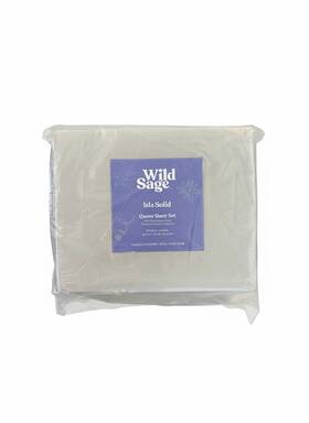 Bed Bath & Beyond 444800414009 Wild Sage Isla Solid Queen Sheet Set Color Lunar Gray New In Package Deja