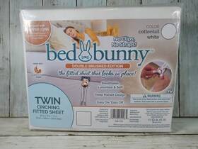 17777 Bed Bunny Locking Fitted Sheet Stays On And Won T Slip Off Built-in Twin White 17777 Bed Bunny Locking Fitted Sheet Stays On And Won T Slip Off Built-in Twin White