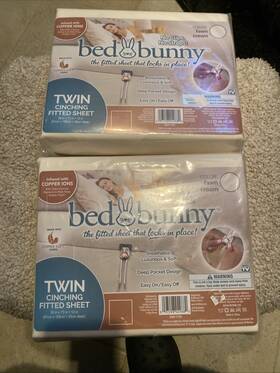 17781 Bed Bunny Fitted Sheet As Seen On Tv Stays Won T Slip Off Twin Lot Of 2