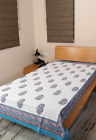 Bst01741 Bed Decor White Single Block Home Printed Rajrang Bedsheets Hand