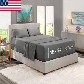 Bedding 313098731795 Extra Deep Pocket Sheets - Fits Mattress 18-24 Inches Poc