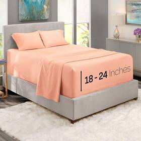 Bedding 445006775720 Extra Twin Deep Pocket Sheets Set - 4 Pc Soft Microfiber