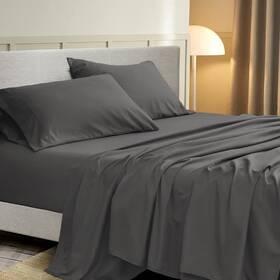 Bedding Collection 744759759733 King Size 100% Egyptian Cotton Sheets 500 Thread Count 4 Pc Bedsheet Set 10 Inch -12