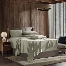 Nb216pc-ck-sage Bedding 6pc California King Sheet Set - Soft Microfiber Bed Linen Extra Deep Pocket