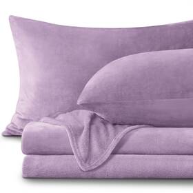 Bedelite 923534502298 Flannel Sheets Twin Size Lavender - Super Soft Fleece Set Fluffy Extra