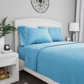 Bedford Home 196220452498 Brushed Microfiber Sheet Set- 3 Piece Bed Linens- Fitted And Flat Sheets 1 Pil