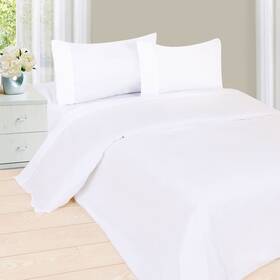 Bedford Home 886511305670 White 1200 Series Sheet X-large Twin Extra Long