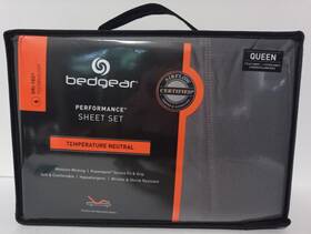 Bedgear 812807013493 Dri-tec Temperature Neutral Queen Sheet Set Grey Gray 4 Piece New