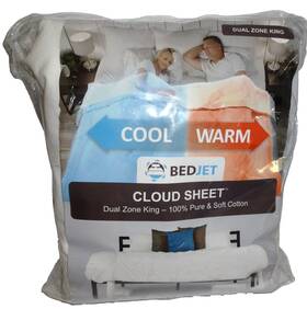 Bjk6kingair2 Bedjet Cloud Sheet King Dual Zone Warm Cool White Cotton