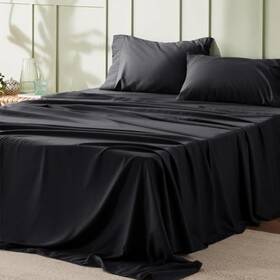 Bedshe 841745145843 Size Sheets Set - 4 Pieces Soft Breathable And Cooling King 04 Black Bedshe 841745145843 Size Sheets Set - 4 Pieces Soft Breathable And Cooling King 04 Black