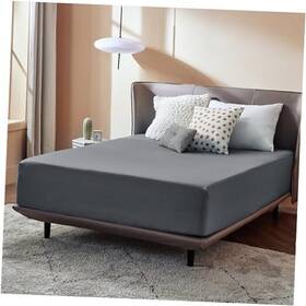 Bedshe 841745159420 Fitted Sheet Size Only - Brushed Microfiber Bed Sheets Ultra Full 01 Grey