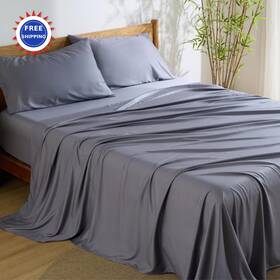 Bedsure 841745137640 King Size Sheets Set Cooling For Hot Sleepers Rayon Derived Bamboo