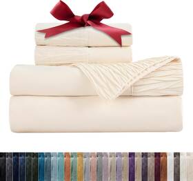 Bedsure 841745145997 Twin Sheets Set - Soft Bed 3 Pieces 04 Beige