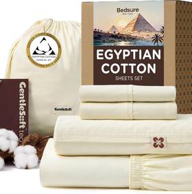 Hah-13 Bedsure 100% Giza Egyptian Cotton Sheets - Cea Certified Queen Size Bed Set 700 Thread Hah-13 Bedsure 100% Giza Egyptian Cotton Sheets - Cea Certified Queen Size Bed Set 700 Thread
