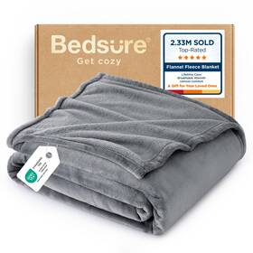 Us000004ghx Bedsure Gentlesoft Fleece Throw Xl Blanket For 50 Inch X 70 Grey
