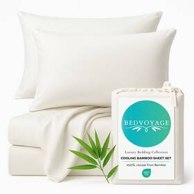 82005953 Bedvoyage King 300 Thread Count Luxury 100% Viscose From Bamboo Bed Sheet