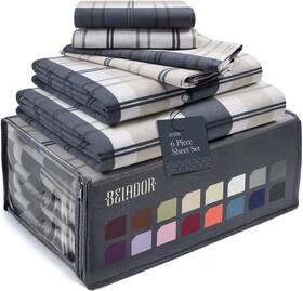 Belador 810101492730 Silky Soft Full Sheet Set - Luxury 6 Piece Bed Sheets For Size B