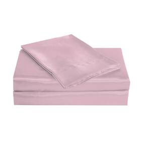 Belles & Whistles 010482377262 Pink Satin Sheet Set Twin