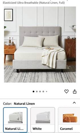 Berklan 700512899627 Linen Fitted Sheet Bedding 100% / Full