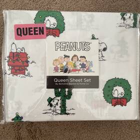 1771cs Berkshire 4pc Peanuts Queen Christmas Sheet Set Snoopy Woodstock Cactus Wreath 1771cs Berkshire 4pc Peanuts Queen Christmas Sheet Set Snoopy Woodstock Cactus Wreath