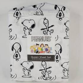 Berkshire 198062852603 Peanuts Dancing Snoopy 4 Pc Queen Sheet Set Flexing Posing Sitting Pattern White Berkshire 198062852603 Peanuts Dancing Snoopy 4 Pc Queen Sheet Set Flexing Posing Sitting Pattern White