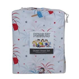 Berkshire 198062903992 Peanuts Snoopy Queen Sheet Set By Fireworks Popsicle July 4th Usa Berkshire 198062903992 Peanuts Snoopy Queen Sheet Set By Fireworks Popsicle July 4th Usa