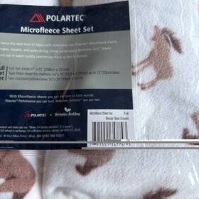 Berkshire 791551347743 Polarfleece Sheets Set Ultra Warmth Full Size - Moose Bear