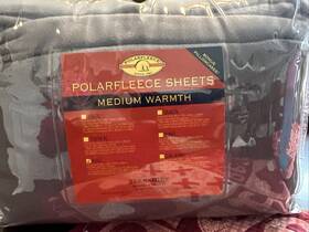 Berkshire 791551543213 Blanket And Home Polarfleece Sheet Set Full Medium Warmth Gray