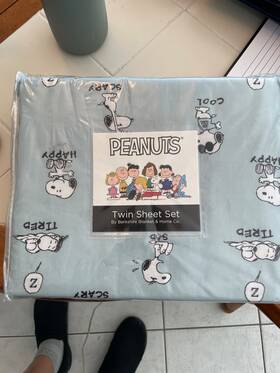 Berkshire 791551861997 Peanuts Snoopy Twin Sheet Set Hungry Sad Happy Joe Cool Tired 3 Piece