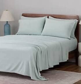Berkshire Blanket And Home Company 198062191757 New Polarfleece Sheets Set Four Pillowcases Sea Mist