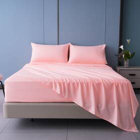 Best Season 798542055977 4 Piece Bed Sheet Set Queen Blush Pink 1 Flat Fitted And 2 Pi