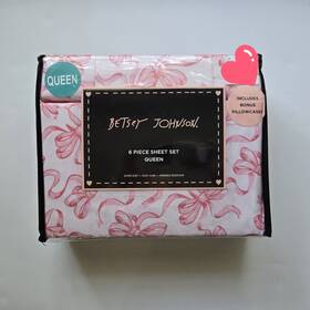 Betsey Johnson 883893966437 Pink Bows Sheets Queen Ballerine Valentine Coquette 6 Pc Bedding Betsey Johnson 883893966437 Pink Bows Sheets Queen Ballerine Valentine Coquette 6 Pc Bedding