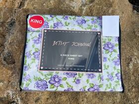 A0013484 Betsey Johnson Buds Purple King Sheet Set Floral Polyester Oeko-tex A0013484 Betsey Johnson Buds Purple King Sheet Set Floral Polyester Oeko-tex