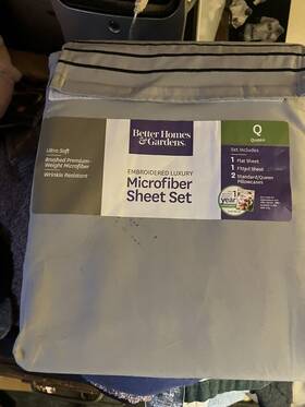 Better Homes & Gardens 844178056656 And Luxury Microfiber Embossed Sheet Set Queen