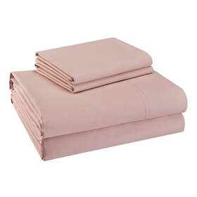 Better Homes & Gardens 980110544192 And 300 Thread Count Pink Cotton Sateen Bed Sheet Set Full