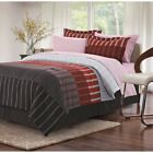 Bg180180031 Brown And Grey Ombre Stripe Red Bed In Bag By Bg180180031 Brown And Grey Ombre Stripe Red Bed In Bag By