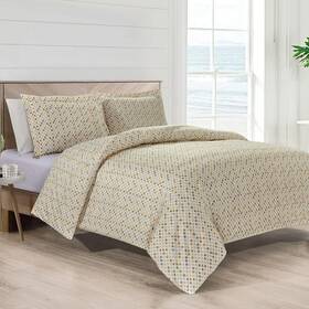 Bibb Home 008678816633 300 Thread Count Percale Weave Bedding Full/queen - Melange