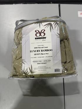 1300-qn-sg Bibb Home 2000 Thread Count Luxury Bamboo Queen Sheet Set - Green