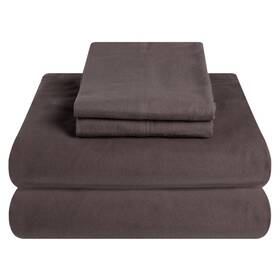 Fss160-kg-sgy Bibb Home 4-piece Flannel Sheet Set Solid