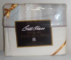 Bill Blass 030473274219 1 King Size Flat Sheet For Springmaid Reno Rose 200 Mostly Cotton Nip
