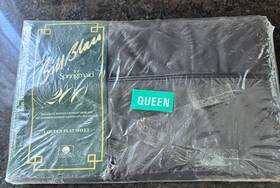 Bill Blass 030473329117 Queen Flat Sheet Midnight Black Vintage 200 Count Soringmaid