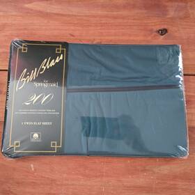 Bill Blass For Springmaid 078103338287 Twin Flat Sheet 200tc Emerald Green No-iron Cotton